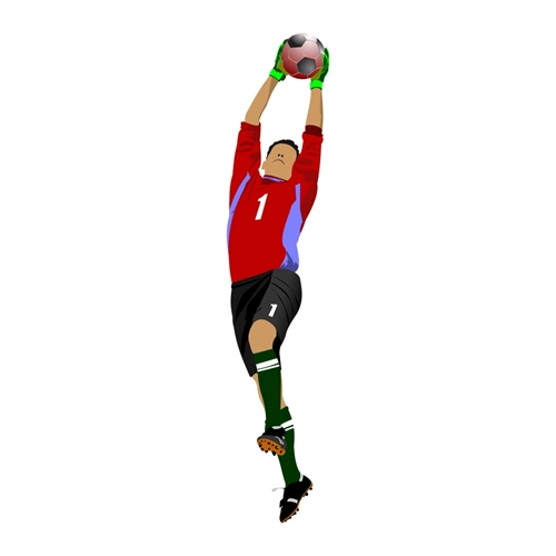 Soccer or Football Theme Goalkeeper Transparent Sticker Set